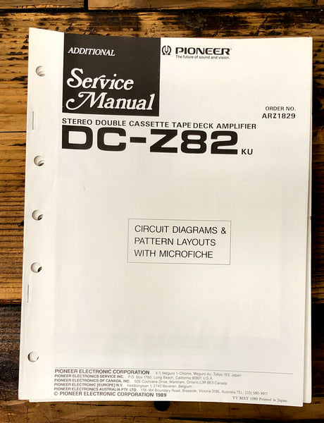 Pioneer DC-Z82 Stereo Add. Service Manual *Original*