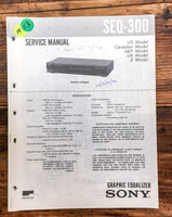 Sony SEQ-300 Equalizer  Service Manual *Original*