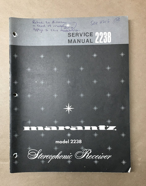 Marantz Model 2238 Receiver Service Manual *Original*