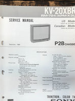 Sony KV-20XBR TV  Service Manual *Original*