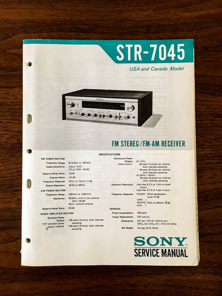 Sony STR-7045 Receiver Service Manual *Original*