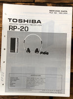 Toshiba RP-20 Radio / Stereo  Service Manual *Original*