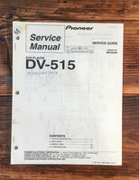 Pioneer DV-515 DVD Player  Service Manual *Original*