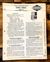 Philco Ford T-9 T9 Radio Service Manual *Original*