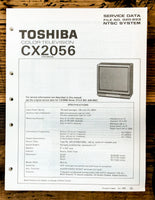 Toshiba CX2056 TV Television Service Manual *Original*