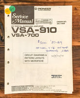 Pioneer VSA-910 VSA-700 Amplifier  Service Manual *Original*