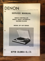 Denon DP-40F Record Player / Turntable Service Manual *Original*