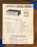 Sharp SA-5202 SA-5206 Receiver Service Manual *Original*