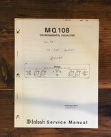 Mcintosh MQ108 MQ-108 Equalizer Service Manual *Original*