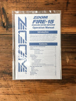 Zoom Fire 15 Guitar Amplifier User / Operation Manual *Original*