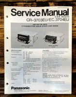 Panasonic CR-3703EU EC 3704EU Car Stereo  Service Manual *Original*