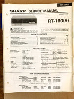 Sharp RT-160 Cassette Deck  Service Manual *Original*