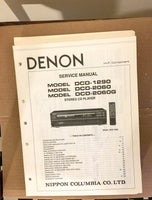 Denon DCD-1290 DCD-2060 DCD-2060G CD Player Service Manual *Original*