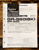 Pioneer GR-860 Equalizer  Service Manual *Original*