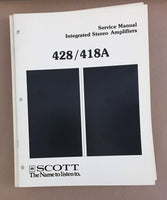 Scott 428 418A Amplifier  Service Manual *Original*