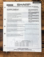 Sharp QT-CD44 CD44H CD45H CD39Y Radio Service Manual Supp. *Original*