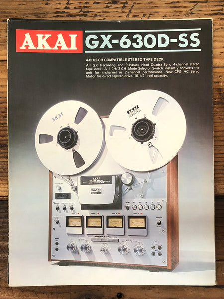 Akai GX-630D-SS Reel to Reel 3 pg Foldout Dealer Brochure *Orig*