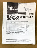 Pioneer SA-760 Amplifier Service Manual *Original*