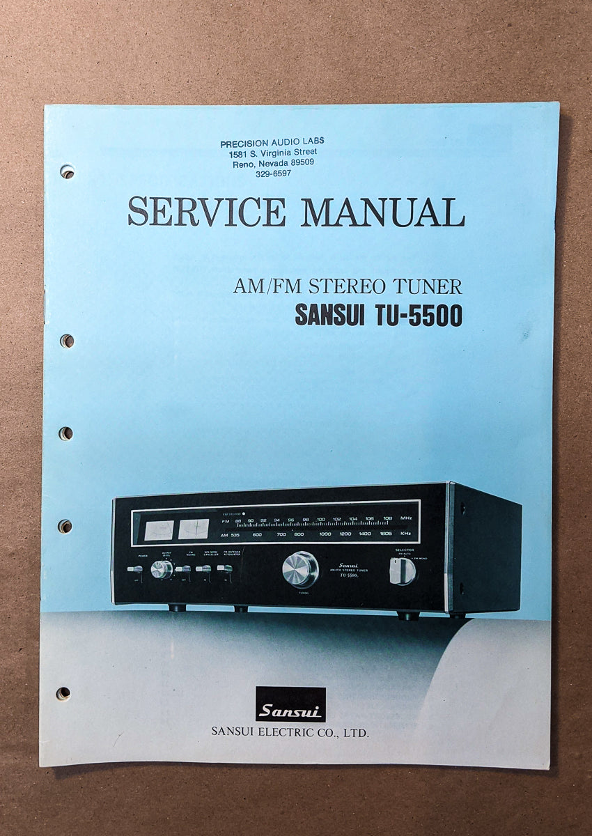 *Original* Sansui TU-5500 Tuner Service Manual