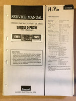 Sansui D-75CW Cassette / Tape Player Service Manual *Original* #2