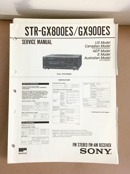Sony STR-GX800ES GX900ES Receiver  Service Manual *Original*