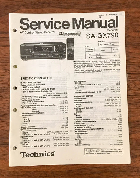 Technics SA-GX790  Service Manual *Original*