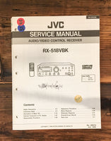 JVC RX-518VBK RX-518 VBK Receiver Service Manual *Original*