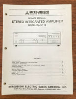 Mitsubishi DA-U110 Stereo Amplifier Service Manual *Original*