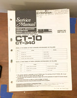 Pioneer CT-10 CT-340 Cassette  Service Manual *Original*