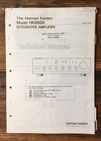 Harman Kardon HK 6600 HK-6600 Amplifier Service Manual *Original*