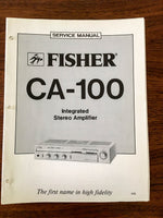 Fisher CA-100 Integrated Amplifier Service Manual *Original*