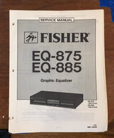 Fisher EQ-875 / EQ-885  Service Manual *Original*