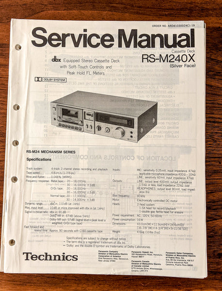 Panasonic RS-M240X Cassette Service Manual *Original*