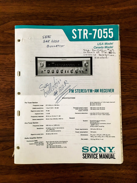 Sony STR-7055 Receiver Service Manual *Original*