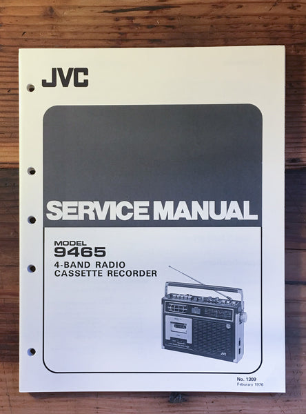 JVC Model 9465 Radio Service Manual *Original*