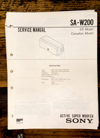 Sony SA-W200 Speaker  Service Manual *Original*