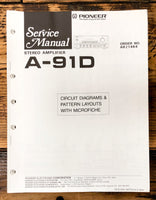 Pioneer A-91D Amplifier Service Manual *Original*