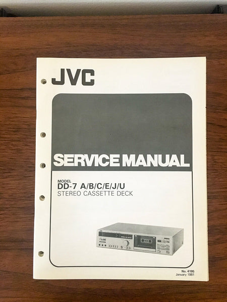 JVC DD-7 Cassette Service Manual *Original*