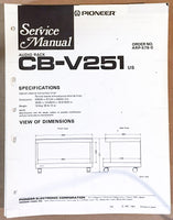 Pioneer CB-V251 Audio Rack Service Manual *Original*