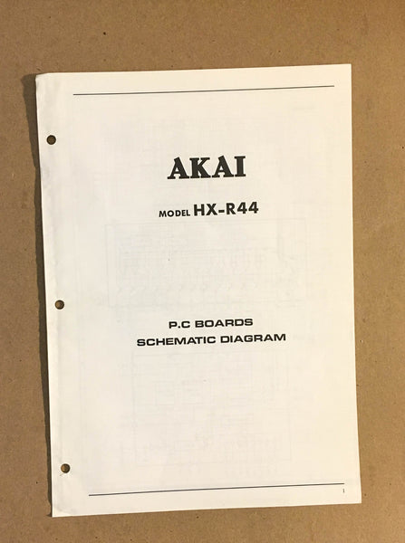 Akai HX-R44 Cassette Deck  Service Manual *Original*