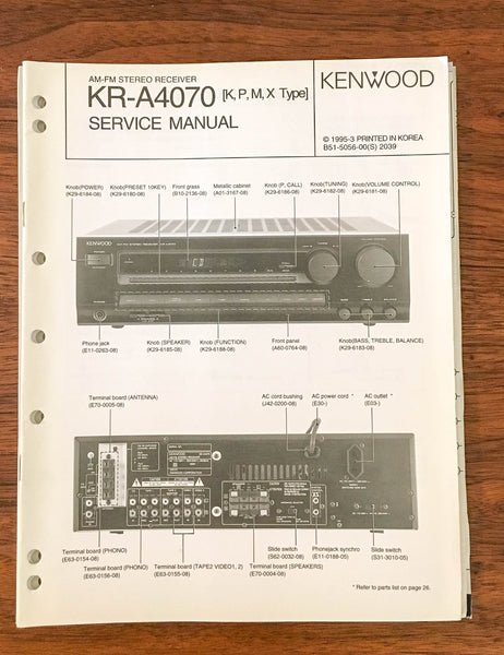 Kenwood KR-A4070 Receiver Service Manual *Original*