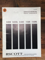 Scott R-316 -316L -326 T-526 T-526L Stereo  Service Manual *Original*