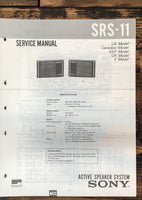 Sony SRS-11 Speaker  Service Manual *Original*