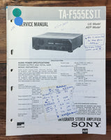 Sony TA-F555ES II Amplifier  Service Manual *Original*