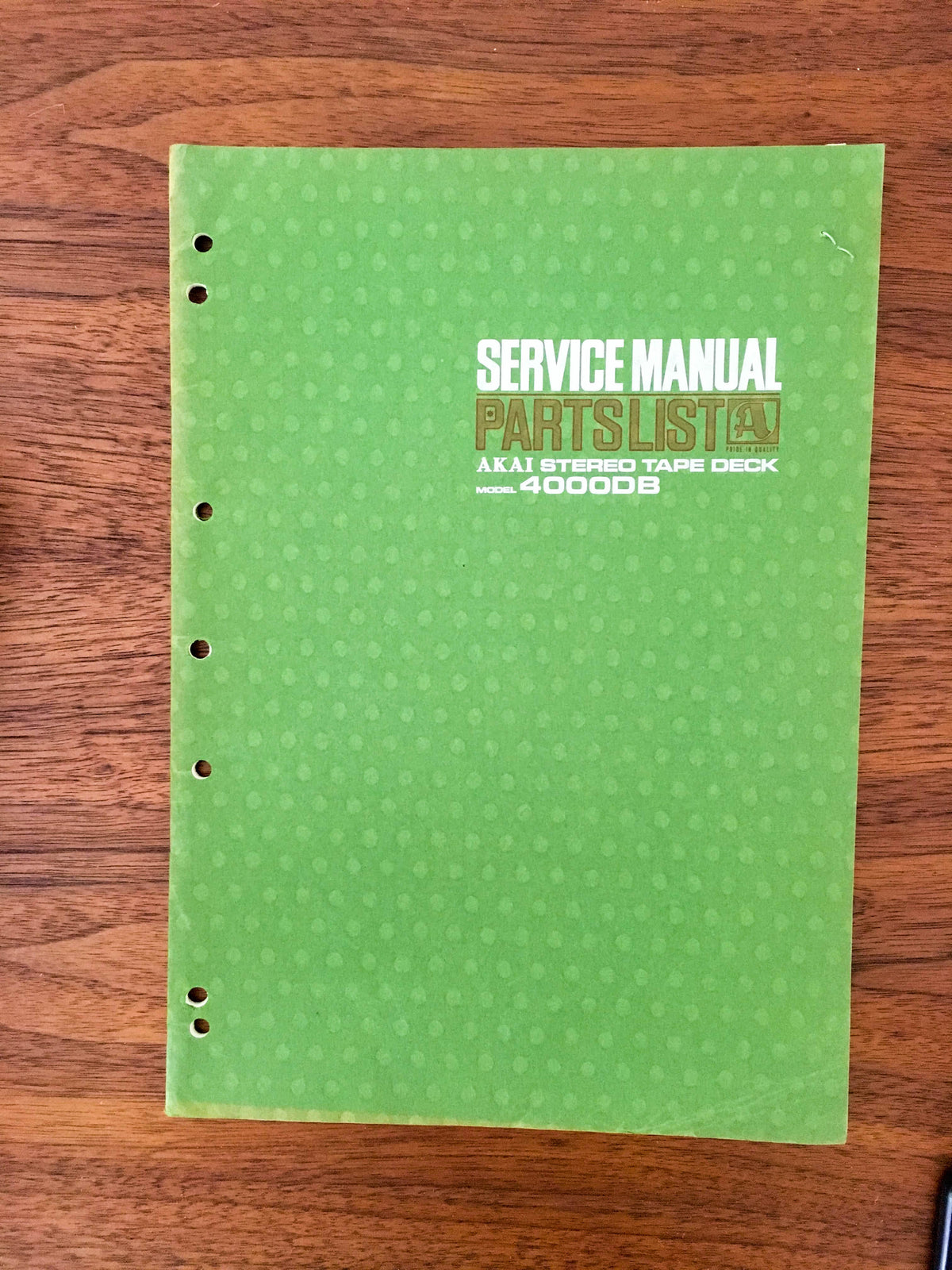 Akai Model 4000B Tape Deck Service Manual *Original*