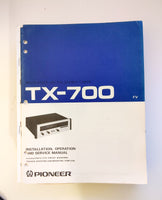 Pioneer TX-700 Tuner Service Manual *Original*