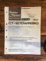 Pioneer CT-1270WR Cassette Service Manual *Original* #1