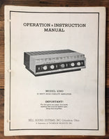 Bell Model 2630 Tube Amplifier Owner / User Manual *Original*