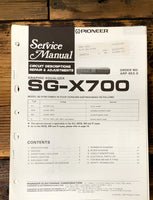 Pioneer SG-X700 Equalizer  Service Manual *Original*