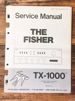 Fisher TX-1000 / TX1000 Amplifier Service Manual *Original*